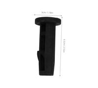 Sosoport 10pcs Black Plastic Trash Can Lid Clasps Replacement Hinges Latch Fittings for Outdoor Garbage Bins Parks Schools Streets Easy Install Bin Accessories
