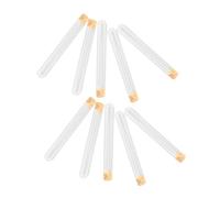 Sosoport 10pcs Clear Glass Test Tubes with Heat Resistant Cork Stoppers for Scientific Experiments Laboratory Use Plant Culturing Bath Salt Storage Versatile Glass Bottles for Classroom and