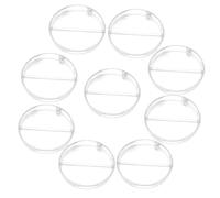 Sosoport 10Pcs Clear Petri Dishes with Divided Compartments and Lids for Laboratory Use Biology Microbiology Botany Research and School Science Experiments