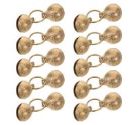 Sosoport 10PCS Copper Dog Collar Bells 22MM Tiger Head Design Metal Clasp, Decorative Pet Safety Bells for Puppies and Cats, Training and Outdoor Use