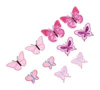 Sosoport 10pcs Embroidered Patch Cloth Patches Pink Iron-on Sew-on Fashion Delicate Unique Design for Couture Clothing Accessories Decoration