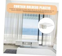 Sosoport 10Pcs Heavy-duty Venetian Blind Bracket Clips Strong Load-bearing Curtain Holdback Supports for Drapery Fit for Various Curtain Thicknesses Easy DIY Decoration for Home and Hotel
