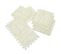 Sosoport 10pcs Interlocking Foam Floor Mat Baby Playing Floor Pad Eva Wood Grain Texture 30x30x1cm Thick Non-Toxic Playmat for Nursery Living Room Safety
