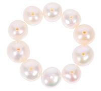 Sosoport 10pcs Natural Freshwater Pearl Beads Jewelry Spacer Beads White Near-Round Elegant Pearls with Consistent Sizing and Secure Threading for Crafting and DIY by Hobbyists