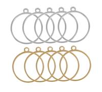 Sosoport 10pcs Open Back Bezel Pendants Stainless Steel Hollow Frame Charms for DIY Jewelry Making Versatile Resin Crafting Supplies Unique and Stylish Design for Creative Projects