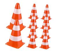 Sosoport 10pcs Orange Soccer Training Cones Tall Stable Plastic Agility Markers for Football Skating Driving Practice Multipurpose Sports Field Roadblock Cones with Enhanced Visibility