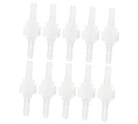 Sosoport 10pcs Plastic Hose Barb Thru Straight Connector Adapter Tube Joint with Design for Aquarium Fuel Air Liquid Applications