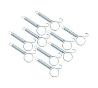 Sosoport 10pcs Spring Hooks for Cage Doors Multifunctional Pet Supplies for Birds and Animals Easy to Install and Use and Lightweight Design