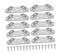 Sosoport 10Pcs Stainless Steel Corner Braces Brackets with Screws Heavy Duty Angle Supports for Cabinet Stability and Furniture Connection Versatile Fixed Corner Connectors for Shelves and