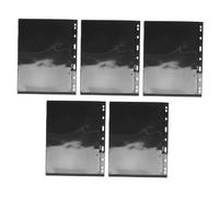 Sosoport 10pcs Stamp Binder Pages Black Background Album Sleeves for Secure Stamp and Banknote Display and Long-Term Protection Sheets