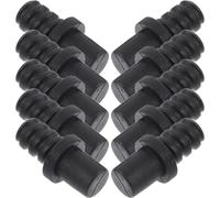 Sosoport 10Pcs Toilet Brush Handle Replacement Connector Threaded Self-Locking Adapter 16Mm Screw Tip Compatible with Scrub Brush Poles for Bathroom Cleaning Tools