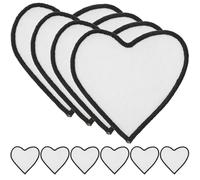 Sosoport 10pcs White Iron-on Sublimation Blank Patches Made of Non-Woven Cloth for DIY Crafts and Handcraft Projects, for Decorating Clothes and Shirts with A Stylish, Charming Design