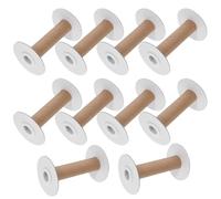 Sosoport 10pcs Yarn Sewing Spools Weaving Bobbins Simple Practical Design Paper Plastic Wear Resistant Convenient for Sewing Projects for Crafts Liker