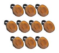 Sosoport 10pcs Yellow round Bike Reflectors for Bicycle Handlebar, Plastic Reflectors for Offroad Trails and Night Riding, Weatherproof with Maximum Visibility for Enhanced Road Safety