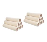 Sosoport 12 Pcs Inch Wool Paint Roller Cover, 4mm Nap for Smooth Walls | White Detachable Sleeve, 38mm Inner Diameter, for Doors and Panels, Home Renovation Projects