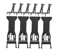 Sosoport 12pcs Black Plastic Money Clips for Cash Register Drawer Cash Tray Insert Clips Small Business Supplies Accessories for Storage