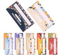 Sosoport 12pcs Budget Cash Envelopes with Hole Punch, Floral Pattern Money Holder for Cash Budgeting, Paper Expense Envelopes for Personal Finance Planning in Office and Home Use