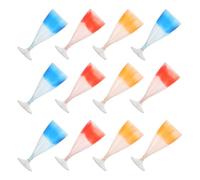 Sosoport 12pcs Colorful Wine Glasses with Detachable Stem, 155ml Reusable