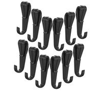 Sosoport 12Pcs Lightweight Headlight Clips for Hardhat Helmet Hook Safety Tool Construction Site Night Work Plastic Compact Design