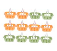 Sosoport 12pcs Mini Shopping Baskets for Boys and Girls Real-like Fruit Veggie Baskets Diy Miniature Kitchen Toys for Play Decorations