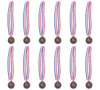 Sosoport 12pcs Soccer Participation Medals with Quick Award Distribution, Zinc Alloy Material, and Shiny Finish Comfortable Wearing Experience for Team Celebrations and Classroom