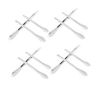 Sosoport 12pcs Stainless Steel Sampling Scoops Laboratory Mixing Spoon for Precise Sampling Pouring Reliable for Long Term Use Labs
