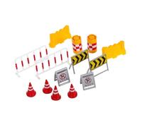 Sosoport 14 pcs Miniature Traffic Cones and Road Signs for Design Play Props for Creative Miniature Landscapes Easy to Clean and Maintain for Photography and Decoration