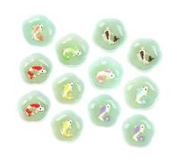 Sosoport 15pcs Miniature Craft Fish Bowl Decorations Realistic Mini Resin Aquarium Ornaments