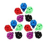 Sosoport 15pcs Silicone Fishing Rod Fasteners with Multi-hole Slots for Portable Rod Organization and Protection Flexible Fishing Pole Holder Clips for Storage and Quick Locking