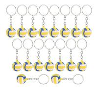 Sosoport 15pcs Sports Ball Keychain Volleyball Key Chain Sporty Design Pvc Metal Decorative Pendant Stylish Sporty Keychain Volleyball Fans School Events Birthday Party Supplies Souvenir