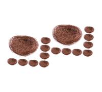 Sosoport 16pcs Decorative Simulated Bird Nest Ornaments for Garden Photography Natural Material Rustic Bird Nest for Parties Weddings Easter Christmas and Home Decorations