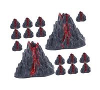 Sosoport 16pcs Miniature Plastic Volcano Models Realistic Lava Effect for Experiments Classroom Teaching and Creative Displays for Sand Table and Model Collection