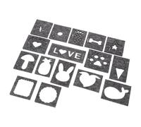 Sosoport 16pcs Unique Shape Wool Felt Mold Needle Felting Stencil for Handcraft Making and Felted Handiwork with Cloth Material Suitable and DIY Craft Projects