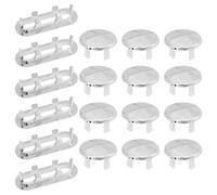 Sosoport 18Pcs Ceramic Bathroom Wash Basin Overflow Hole Covers Sink Overflow Drain Ring Accessory for Washbasin and Bath Sink Protection