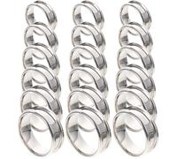 Sosoport 18pcs Grooved Plain Finger Ring Ring Blanks Metal Finger for Women Men Silver Smooth Surface without Fading Can Be Engraved Fashionable Delicate Simple Chic Parties