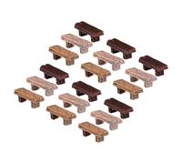 Sosoport 18pcs Resin Miniature Park Benches Realistic Design, Versatile Scene Enhancements for Bonsai and Terrariums, for Balconies and Living Rooms Decor