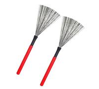 Sosoport 1Pair Maple Handle Drum Brush High Percussion Drum Brushes for Beginners Lightweight and Portable Tool for Jazz and Drum Musicians