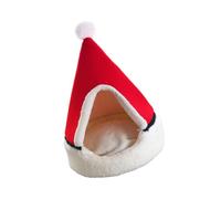 Sosoport 1pc Warm Closed Christmas Tree Shaped Cat Dog Nest Random Semi-enclosed Design for Indoor Use Material