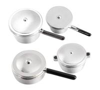 Sosoport 1Set Mini Kitchen Ware Silver Cooking Utensil Educational for Pretend Play Kitchen Accessories Creative Imagination Development Safe and