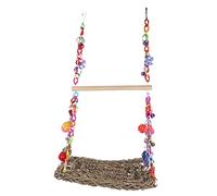 Sosoport 1set Parrot Hanging Toy and Climbing Stand for Birdcage Perch Swing for Parakeets Cockatiels and Parrots to Promote Activity and Playfulness