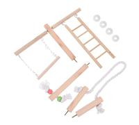 Sosoport 1set Swing Climbing Ladder Toy for Pet Birds Parrots and Small Animals Interactive Cage Playground Accessory for Exercise and