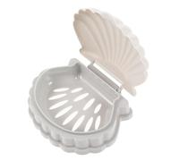 Sosoport 2 Pcs Sea Shell Soap Trays Plastic Soap Dishes with Drainage and Small Item Storage Smooth Edges Grey PP Material