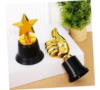 Sosoport 2 Pcs Trophy Thumbs Up Star Shaped Winner Cups with Sturdy Base Shining Coating Party Prizes for Childrens Sports Awards and Celebration Decorations