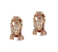 Sosoport 2 Pcs Vivid Fish Tank Plant Landscape Decor Four-faced Buddha Ornament