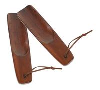 Sosoport 2 Pcs Wooden Shoe Horns with Lanyard for Easy Shoe Lifting Reduce Bending and Back the Elderly and Household Use Random Color