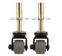 Sosoport 2 Set Replacement Piano Caster Wheels with Nylon Single-wheel and Metal Flanged Socket, Push-fit Stem Mount for Upright Piano Legs, Sturdy and Easy Replacement Accessory for Home