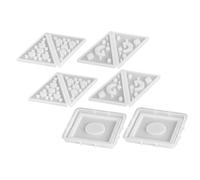 Sosoport 2 Sets Silicone Epoxy Candle Casting Molds with Pyramid, Moon, Star and Heart Shapes, Reusable and High-Temperature Endurance for DIY Craft and Aromatherapy Candle Making
