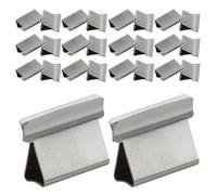 Sosoport 200pcs Push Binder Clip Metal Clam Clips Reusable Sheet Fixing Clamps for Document Leaf Paper Portable Stapler Refills