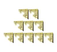 Sosoport 20pcs Bronze Corner Guards Chinese Style Three Sides Antique Edge Protectors for Wooden Doors Cabinets Table Corner Safety Guards