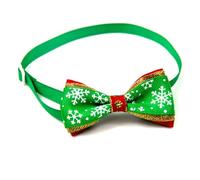 Sosoport 20pcs Christmas Themed Adjustable Bow Tie Collars for Dogs and Cats, Braid Material Pet Necklaces with Bowknot Shape, for Dog Walking and Holiday Festive Accessories